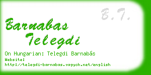barnabas telegdi business card